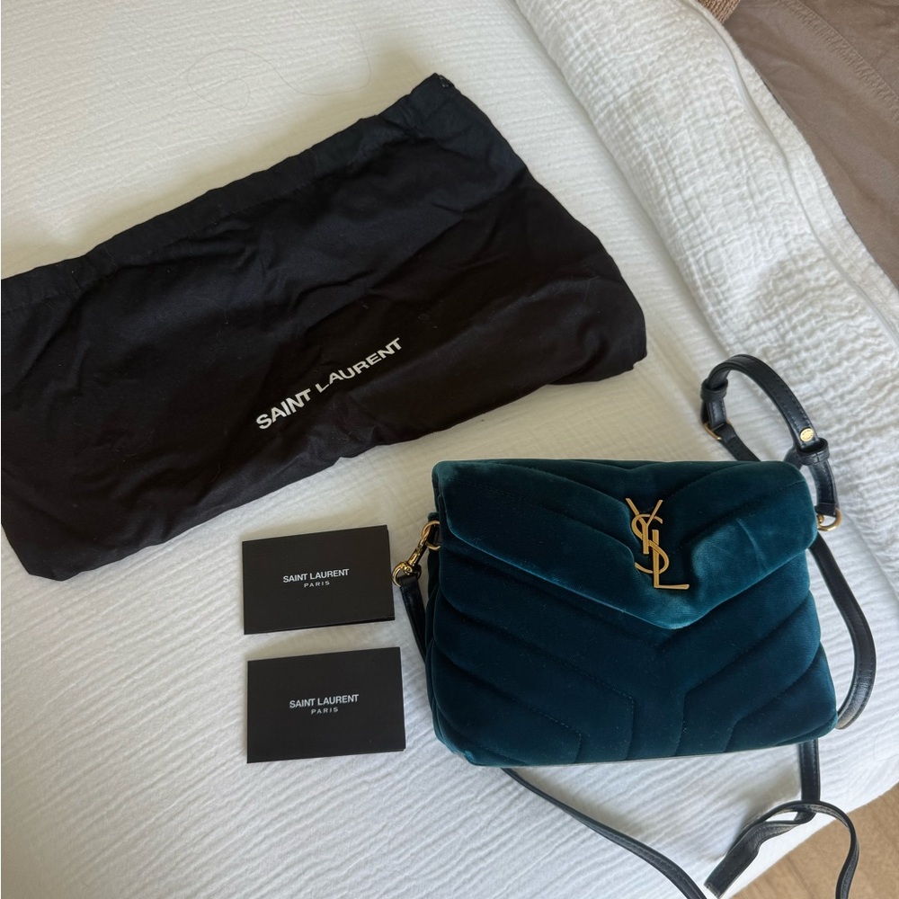 Authentic Saint Laurent YSL Velvet Lou Lou bag - Picture 3 of 11